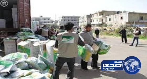 الحملة السعودية تسير القافلة الرابعة من المساعدات الشتوية للنازحين السوريين