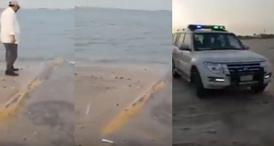 شاهد.. السيول تتسبب في انجراف سيارة بالقصيم