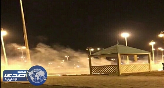 مراهقون يشعلون النار في حديقة بالقنفذة