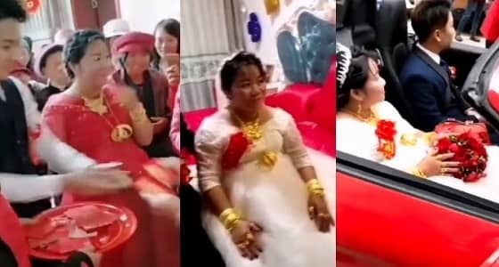 بالفيديو.. فتاة تدفع 104 ألف دولار لعائلة شاب للارتباط به