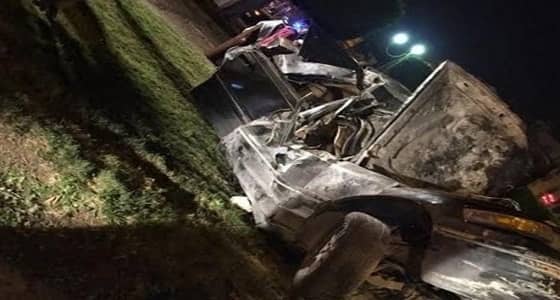 مصرع وإصابة 7 أشخاص في حادث انقلاب مركبة بالطائف