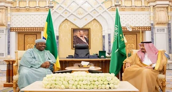 خادم الحرمين الشريفين يستقبل رئيس الجابون