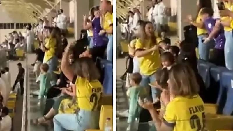 ردة فعل زوجة حارس التعاون بعد تصديه لضربة جزاء للقادسية .. فيديو