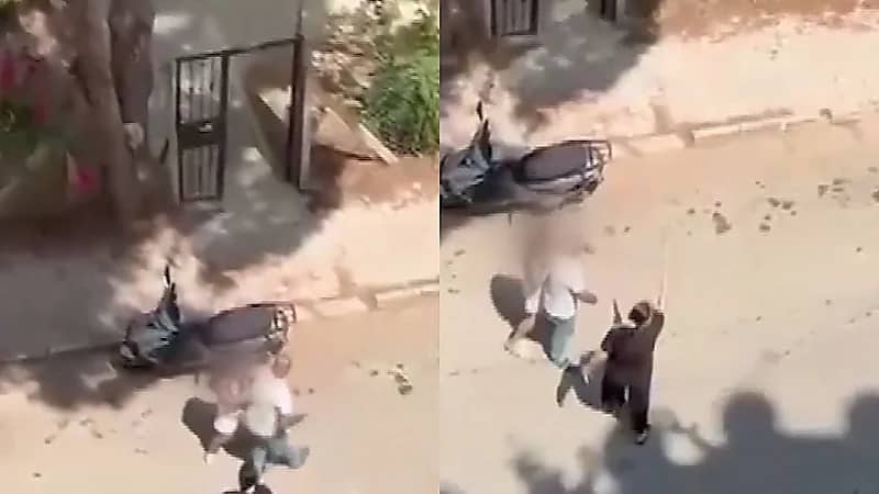 أم تطارد ابنتها بسكين والشرطة تلاحقها .. فيديو