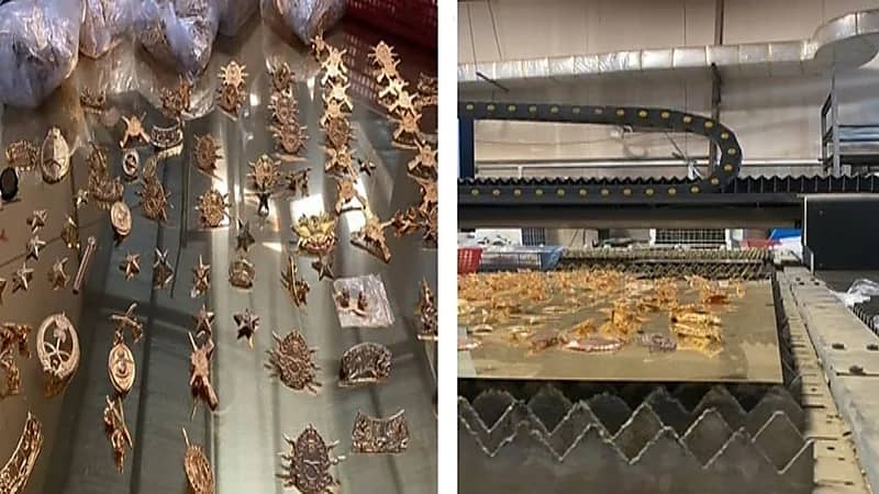 ضبط معمل مخالف لتصنيع الرتب والشعارات والأنواط العسكرية بالرياض