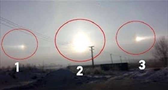 بالفيديو.. ظهور 3 شموس في السماء يثير ذهول المواطنين