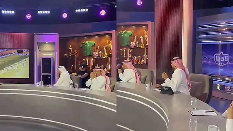 فرحة هستيرية داخل استديو نادينا بعد هدف الهلال .. فيديو