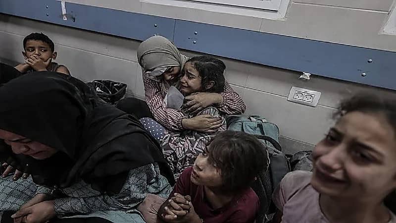 مشاهد مؤلمة لجثامين ضحايا مجزرة مستشفى المعمداني .. فيديو