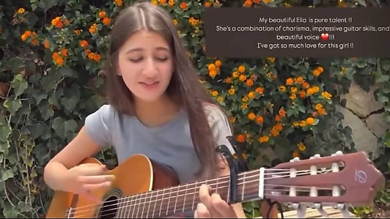 إيلا ابنة نانسي عجرم تخطف الأنظار بموهبتها الفنية ..فيديو