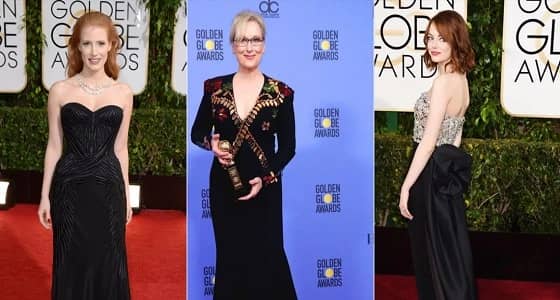 جميلات السينما تعلن الاحتجاج على التحرش بفساتين سوداء في " جولدن جلوب "