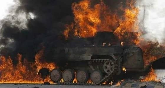 وحدات حماية الشعب الكردية تدمر دبابة تركية بعفرين