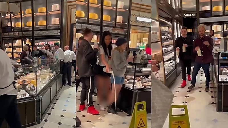 شاهد.. بريطانيون يسكبون الحليب اعتراضًا على أكل لحم الحيوانات!