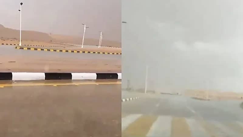 أمطار غزيرة شمال الرياض .. فيديو