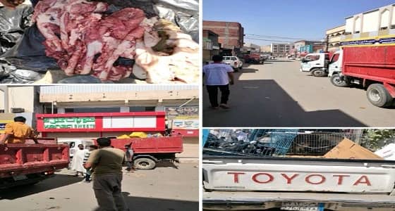 بالصور.. جولة تفتيشية على البسطات العشوائية في بيش