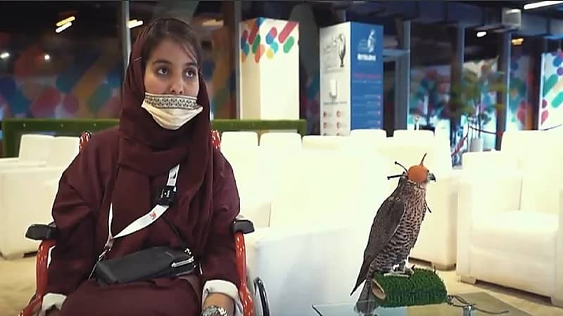 فيديو.. فتاة تسمي صقرها على اسم تركي آل الشيخ