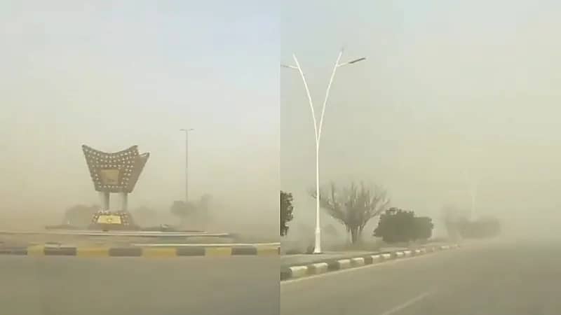 غبار يسود أجواء الجوف.. فيديو