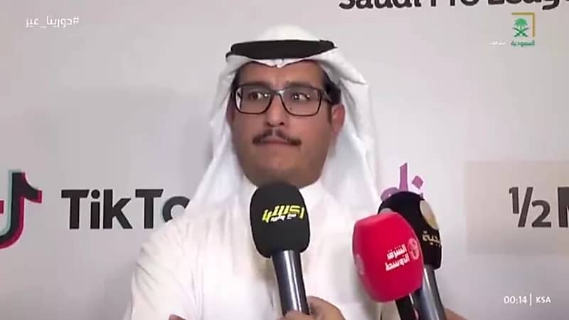 العفالق يرفض التعليق بشأن رئاسة نادي النصر.. فيديو