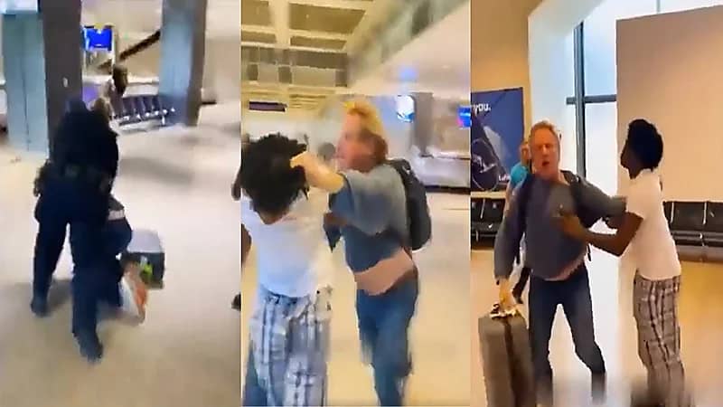 فيديو..مزحة مع مسن تنتهي بشجار والشرطة تتدخل