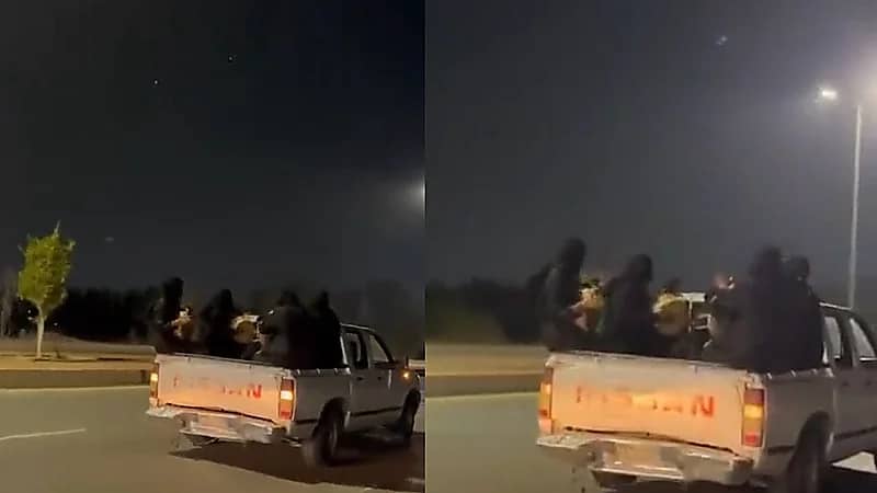 فرقة شعبية نسائية تزف عروسين بالطبول بمركبة وانيت ددسن .. فيديو