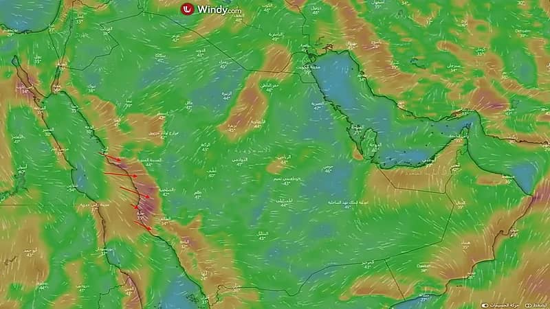 المسند يتوقع سكون رياح البوارح حتي الجمعة القادمة