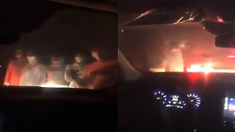 شاهد.. تعرض فتيات لمضايقات وتجمهر حول سياراتهم بالرياض