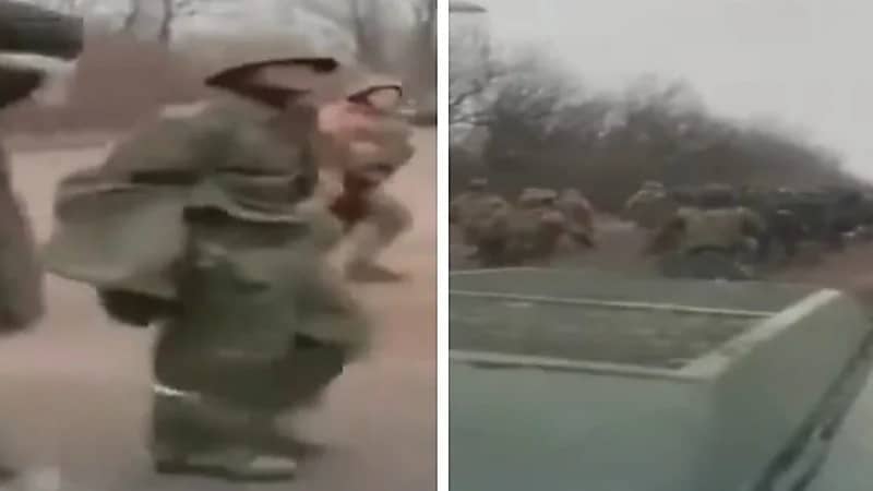 شاهد.. استسلام عدد من الجنود الروس في أوكرانيا