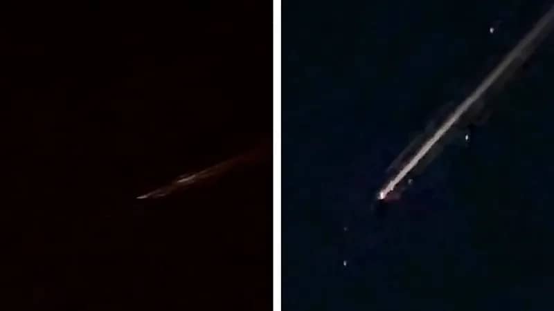 لحظة سقوط قمر صناعي وسط المملكة مساء اليوم .. فيديو