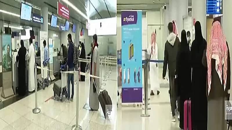 بالفيديو.. حركة طبيعية في مطار أبها واستمرار رحلات المسافرين بعد الهجوم الحوثي