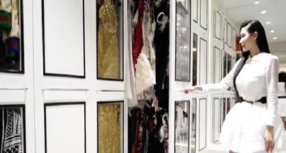 بالفيديو.. دولاب سيدة أعمال في حجم الشقة يخطف الأنظار