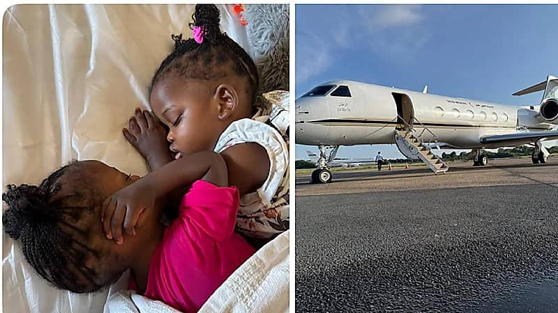 لقطات للتوأم السيامي الجمايكي قبيل المغادرة‬⁩ إلى المملكة لبدء رحلتهم العلاجية