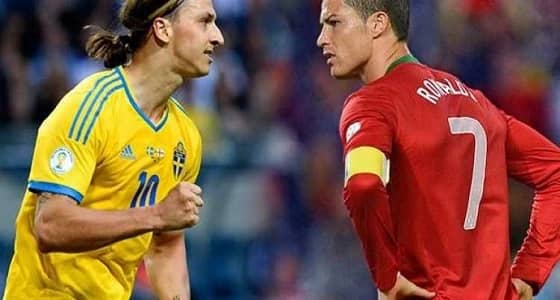 إبراهيموفيتش يسخر من رونالدو بعد تحديه " ميسي "