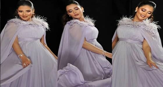 بالصور .. بلقيس تتألق بفستان من الحرير بتوقيع المصمم " على يونس "