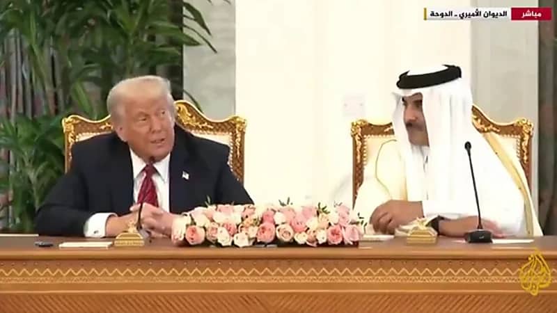 ترامب يبدي إعجابه الشديد بجمال الديوان الأميري في قطر.. فيديو