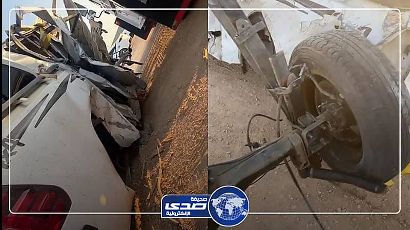 مشهد صادم لحادث مروري نتيجة انشغال قائد المركبة بالجوال.. فيديو