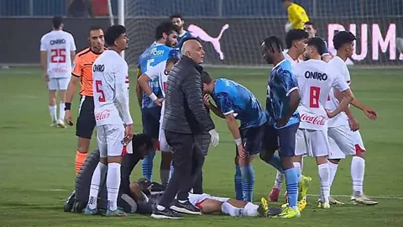 قلق في الزمالك المصري بعد إصابة خطيرة لمدافعه .. صور