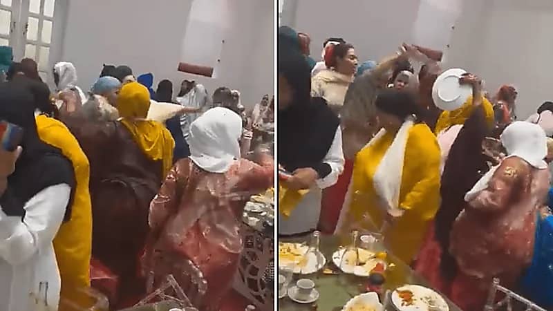 مضاربة عنيفة بين سيدات في إحدى الزواجات بالسودان.. فيديو