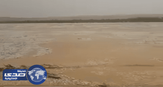 بالفيديو. .لحظة تدفق السيول على طرق الشماسية بالقصيم