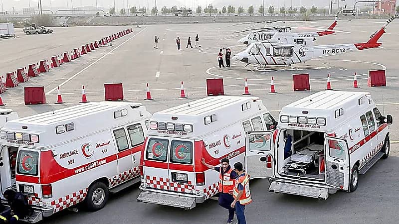 إصابة 14 شخصاً في حادثين بالطائف