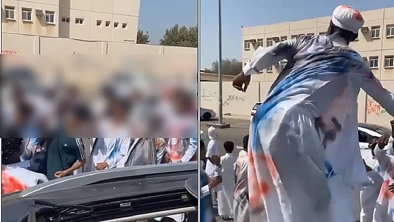 شق ثياب وتلطيخها بالألوان ورقص هستيري احتفالاً بانتهاء العام الدراسي - فيديو