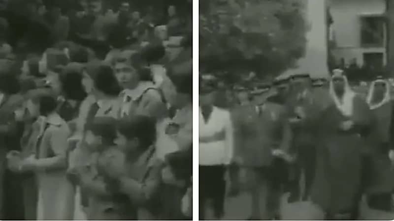 ظهور نادر للملك سعود أثناء زيارته الأندلس.. فيديو