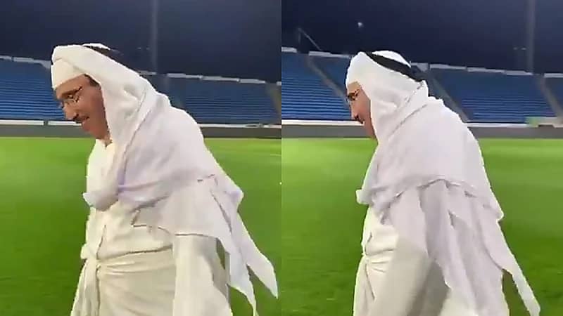 هدف فهد المطوع رئيس نادي الرائد خلال تدريبات الفريق  ..  فيديو