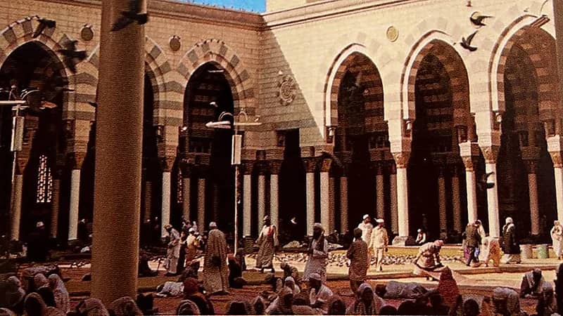 لقطة نادرة للمسجد النبوي في التسعينات الهجرية.. صورة