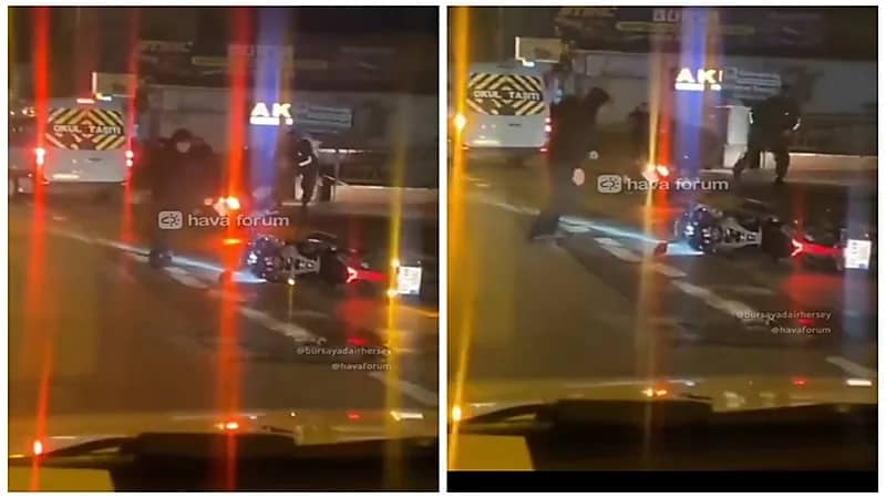 فقدان السيطرة على المشي بسبب قوة الرياح في تركيا .. فيديو