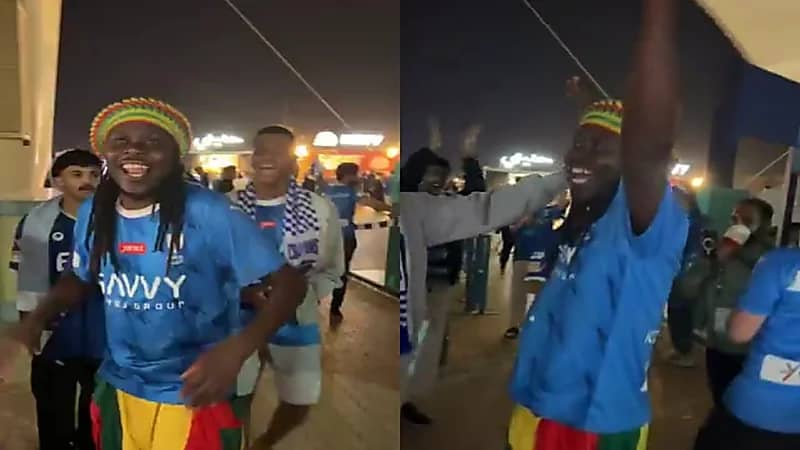 مشجع هلالي سنغالي يدعم الهلال أمام النصر.. فيديو