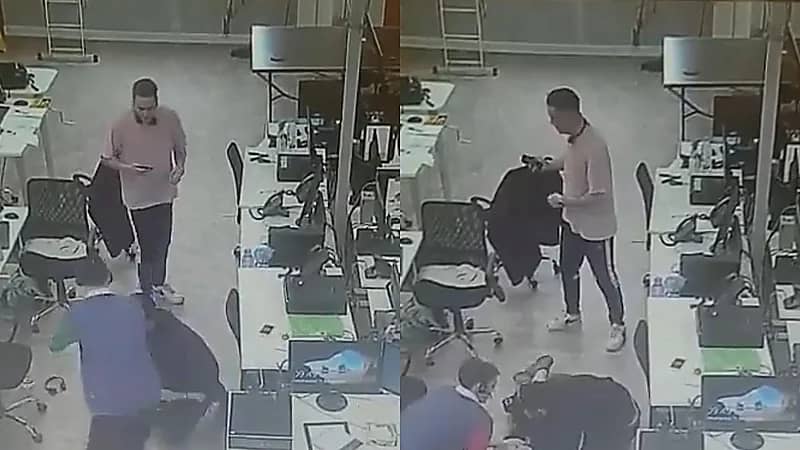 ردة فعل سريعة من رجل تنقذ فتاة من السقوط أرضًا .. فيديو