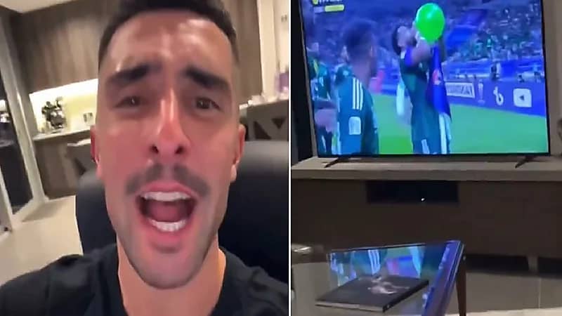 الفارو يحتفل بفوز الأخضر على عمان .. فيديو