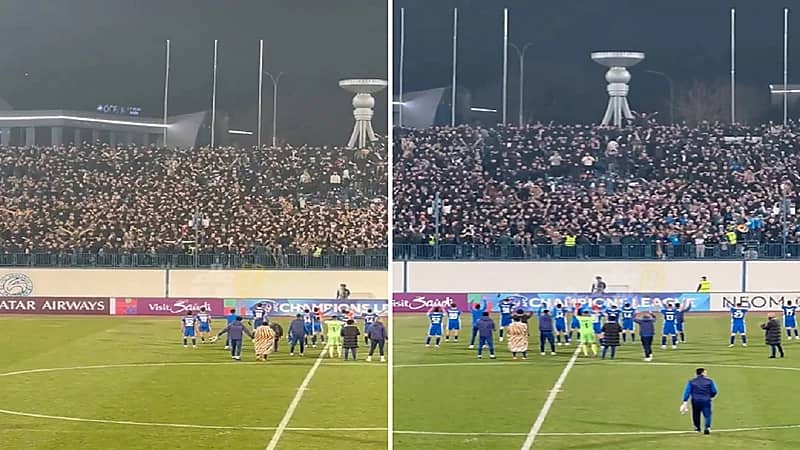 جماهير ولاعبي نافباخور يحتفلون بالتعادل مع الاتحاد .. فيديو