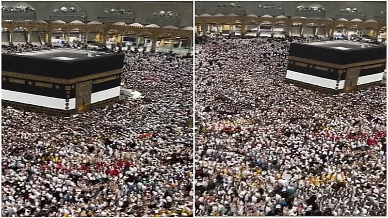 مشهد مهيب لحجاج يكبرون حول الكعبة .. فيديو