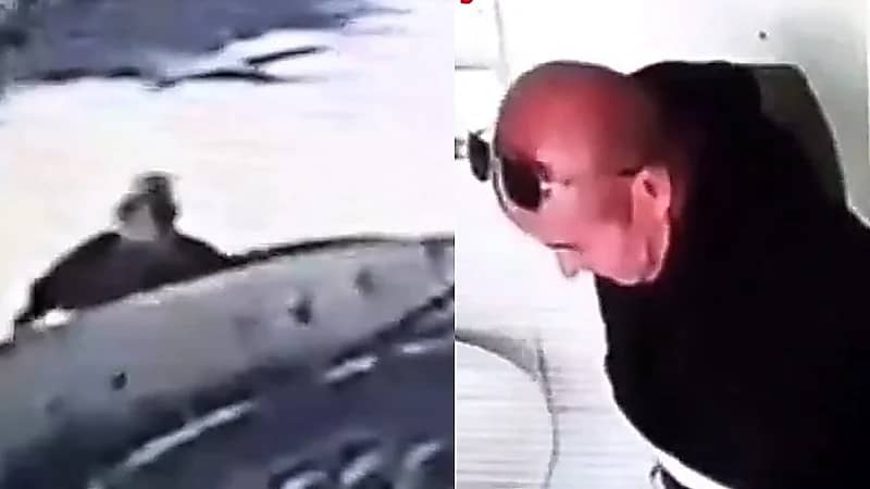 بسيارة باسات حديثة  ..  شخص يسرق صابون من مسجد ويفر هاربًا  ..  فيديو