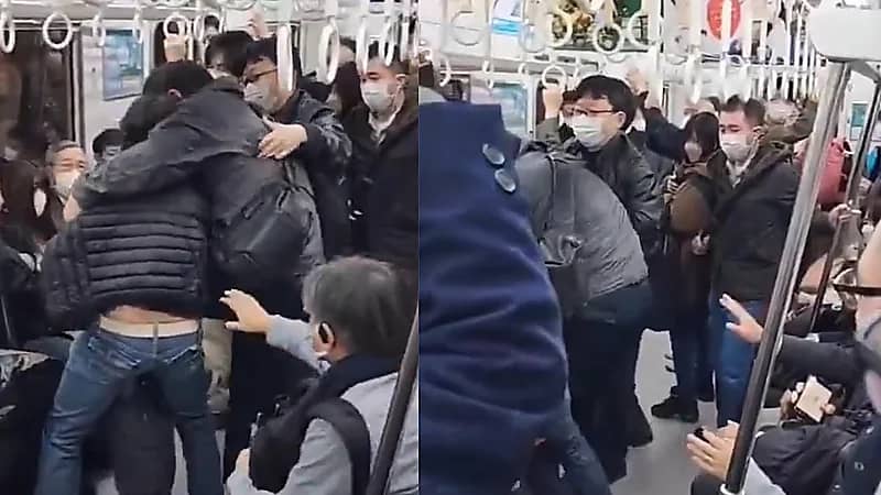 مشادة صامتة بين شابين في مترو طوكيو تثير جدلاً واسعًا .. فيديو